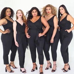 Le Chateau & Roxy Earle Colab beautiful black jumper. long waist ties, lined